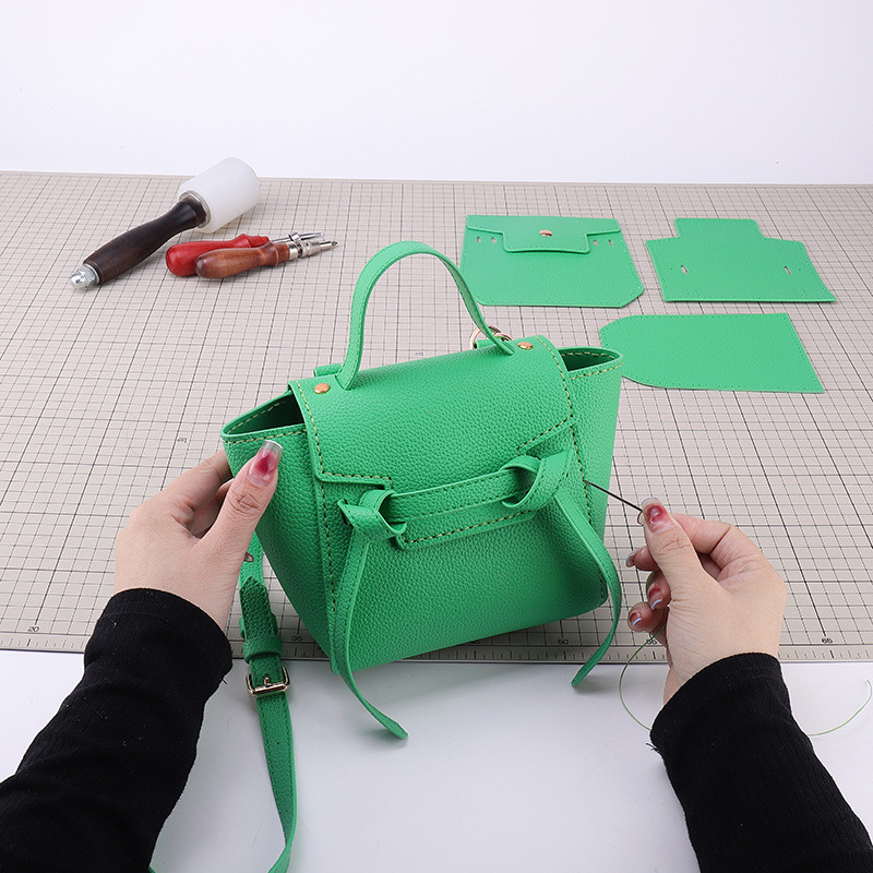Mullet saco diy mão-tecido saco feminino Material caseiro saco de asa criativa saco do mensageiro costurado à mão na mod