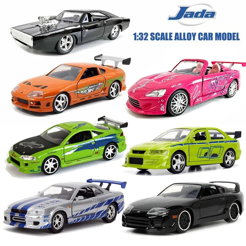 Jada toys 1 : 32 Carro De Liga Velozes E Furiosos , Mitsubishi Lancer Toyota Super Nissan Skyline GTR Jetta RX-7 Coleção
