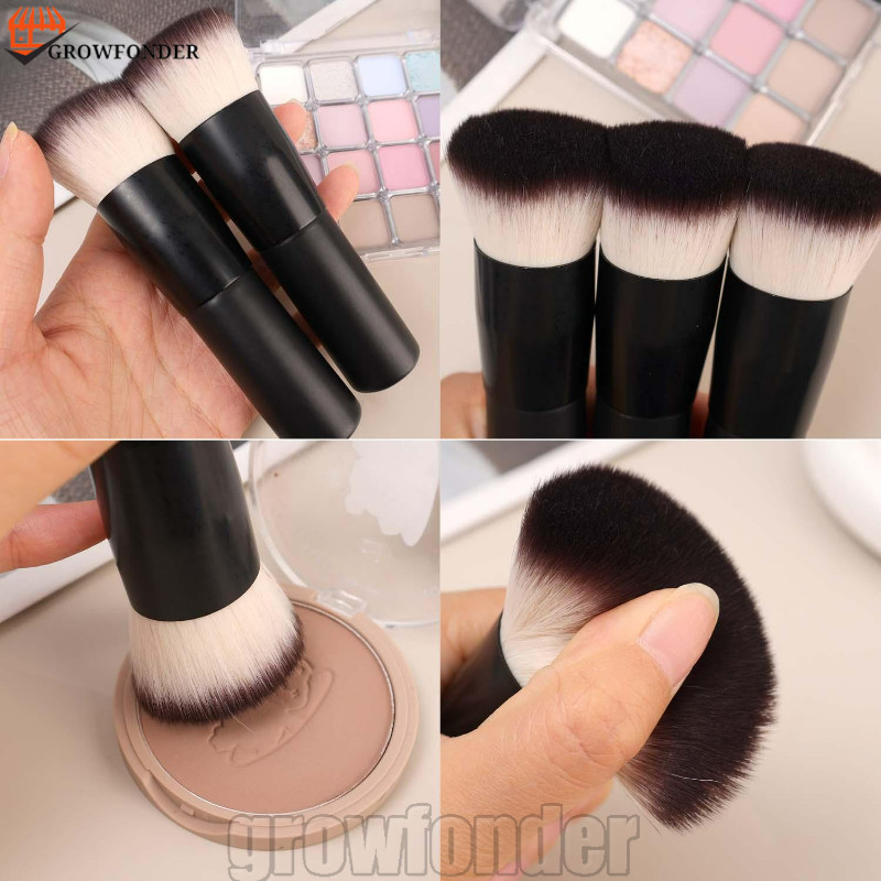 [Fasty] Pincel De Pó De Topo Plano 2/1 Unidade-Solto-Para Corretivo-Cerdas Macias E Fofas Blush De Cabeça Chata-Ferramen