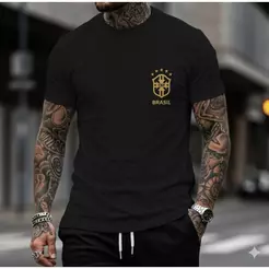 Camisa do Brasil Copa do mundo 100% Algodão Premium torcedor