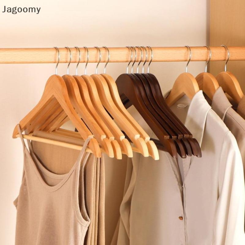 JAG 2/4 Cabides De Madeira Maciça Loja De Roupas Guarda-Roupa Casa Sem Costura Adultas Ra OMY