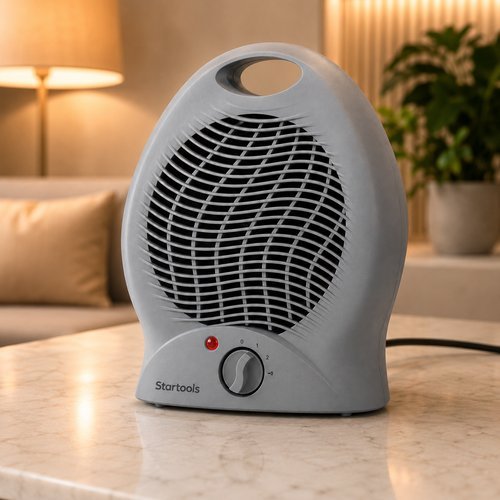 Aquecedor Elétrico Compacto 2000W Aquecimento Rápido Portátil Cinza 220V/127 V Dias frios aquecer conforto
