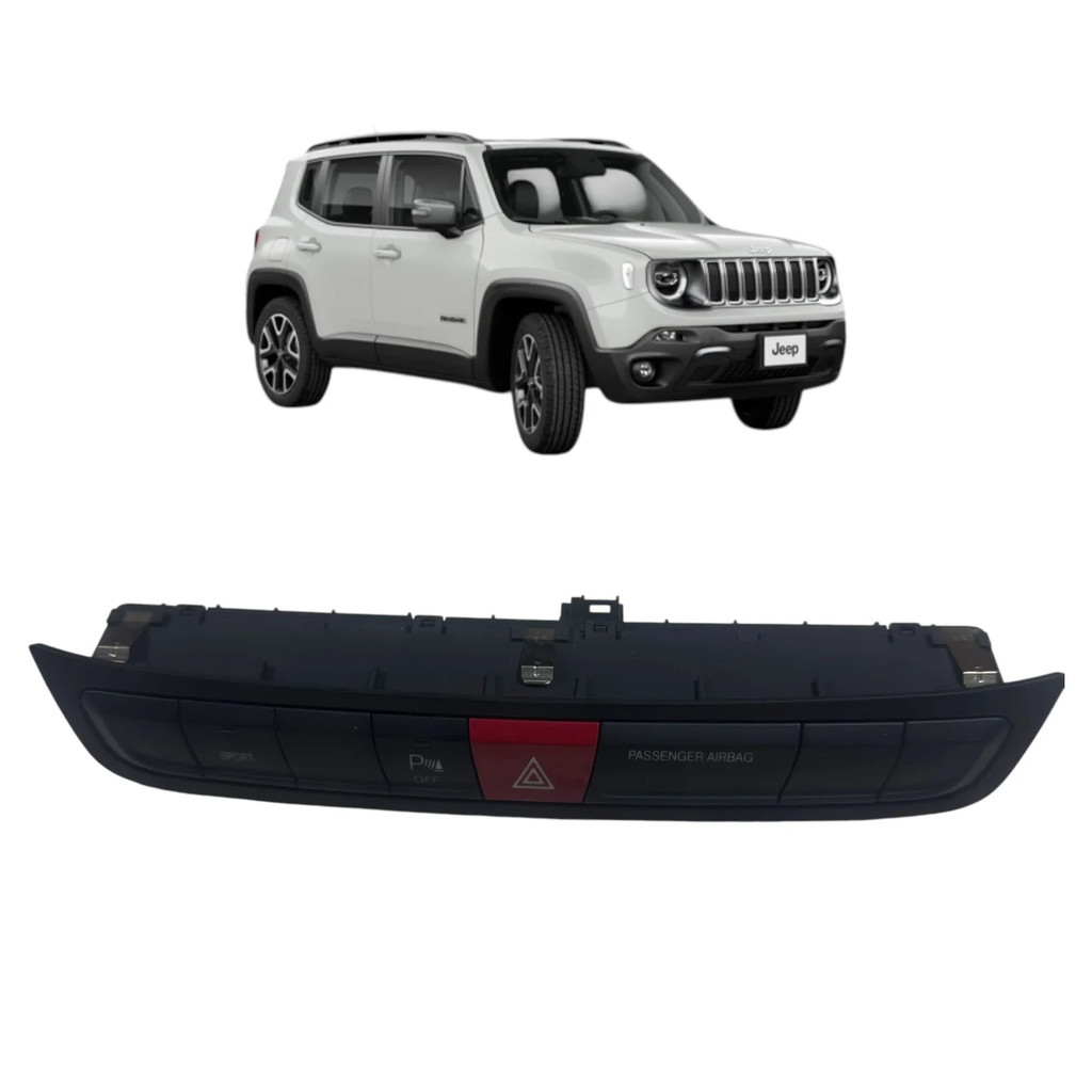 Régua Botão Alerta Original Jeep Renegade 1002362410