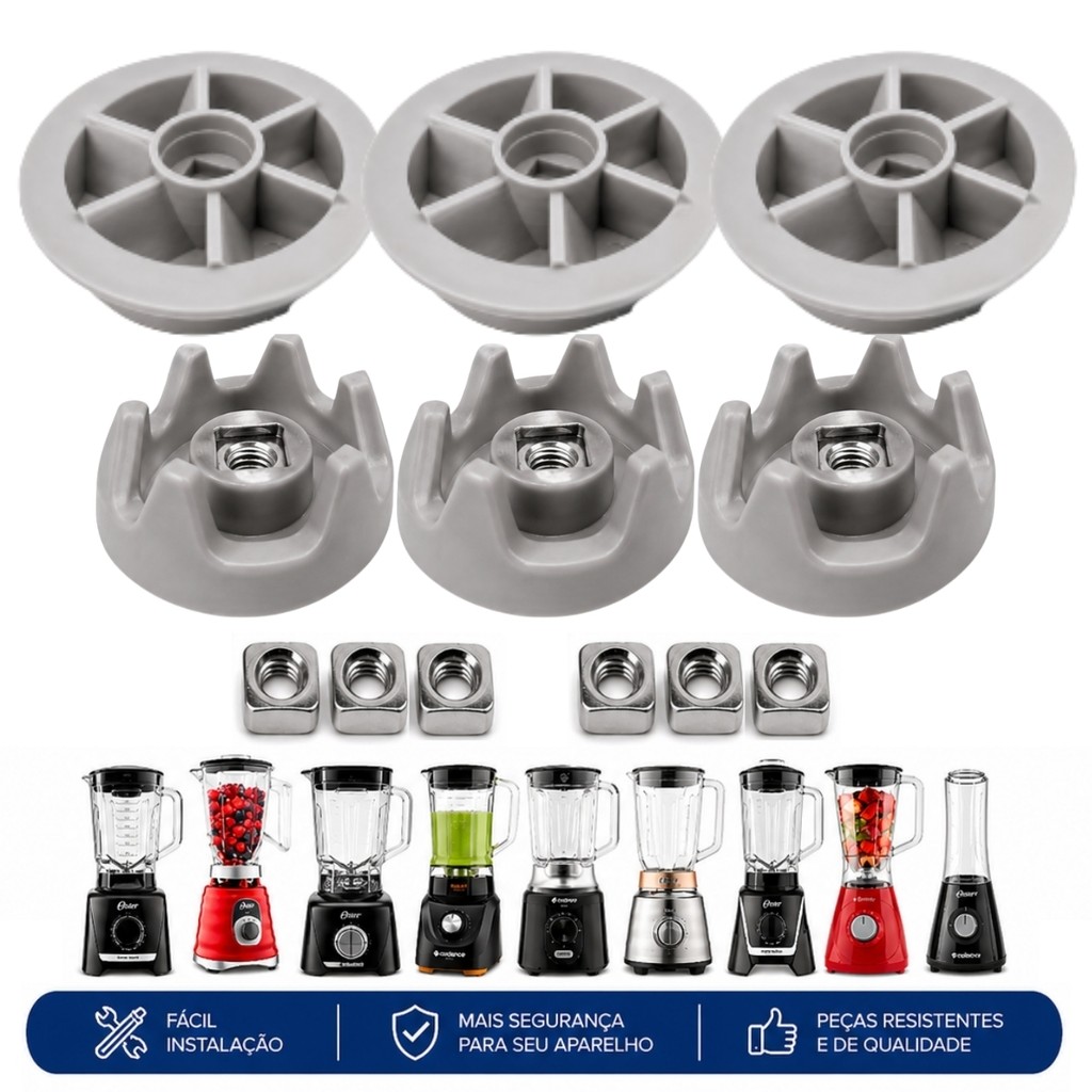 Kit 3 Arraste Copo e Motor p/ Liquid. Oster 610 Power 1400W