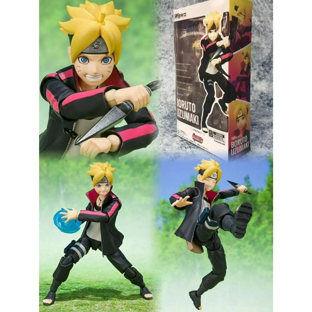 Boneco Naruto Shippuden Boruto Uzumaki + Acessórios Articulados 14 cm Figura De Ação
