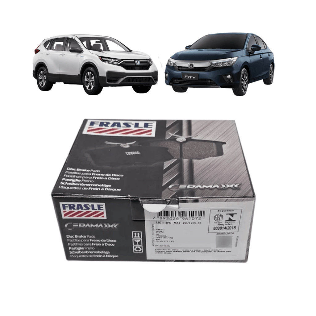 Pastilha De Freio Traseira Honda CrV 2005 a 2020 PD645CMAX Frasle