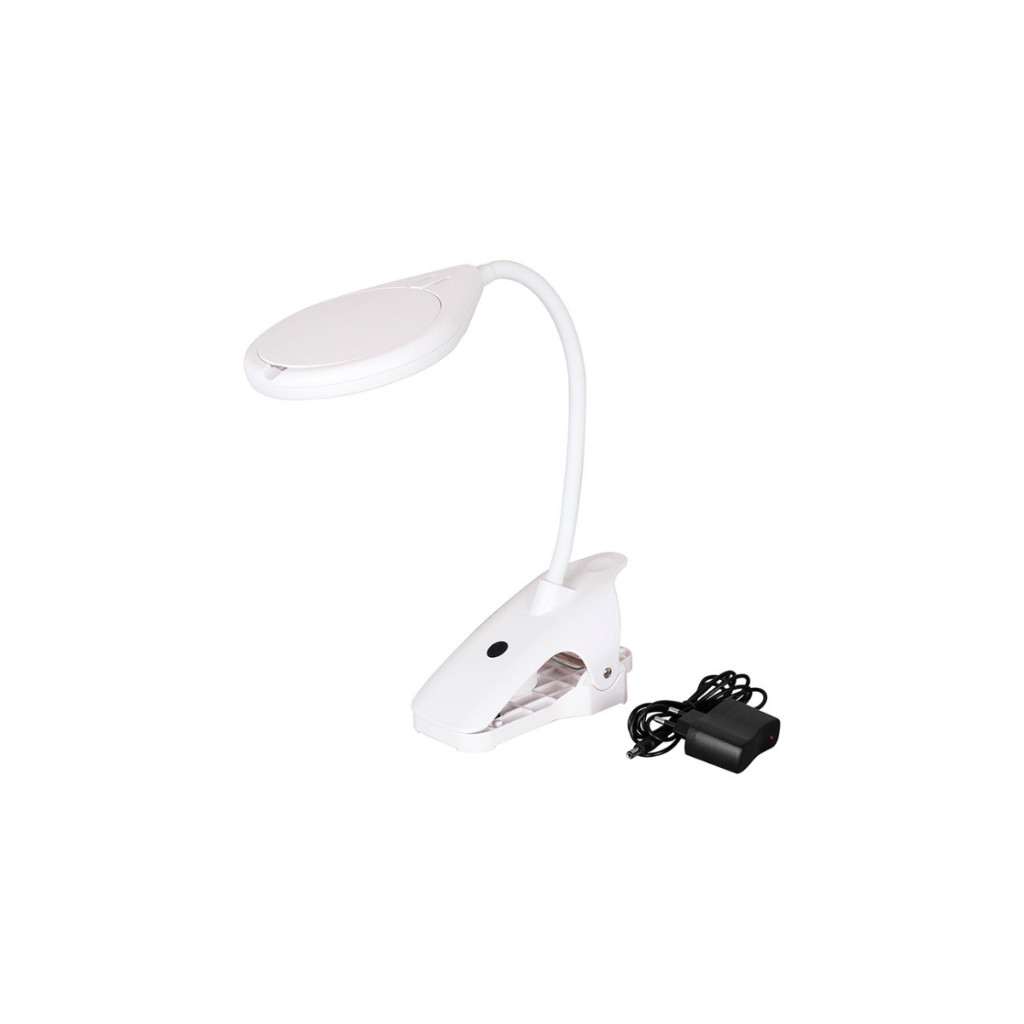 Lupa De Mesa Zoom 6x Clip Para Bancada Eletrônica Luz Led