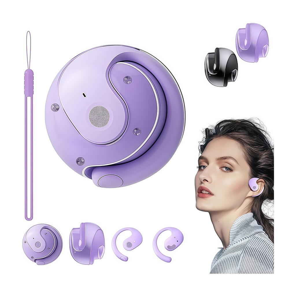 Fone Bluetooth TWS Sem Fio com Gancho Auricular Ergonômico e Design Antiqueda