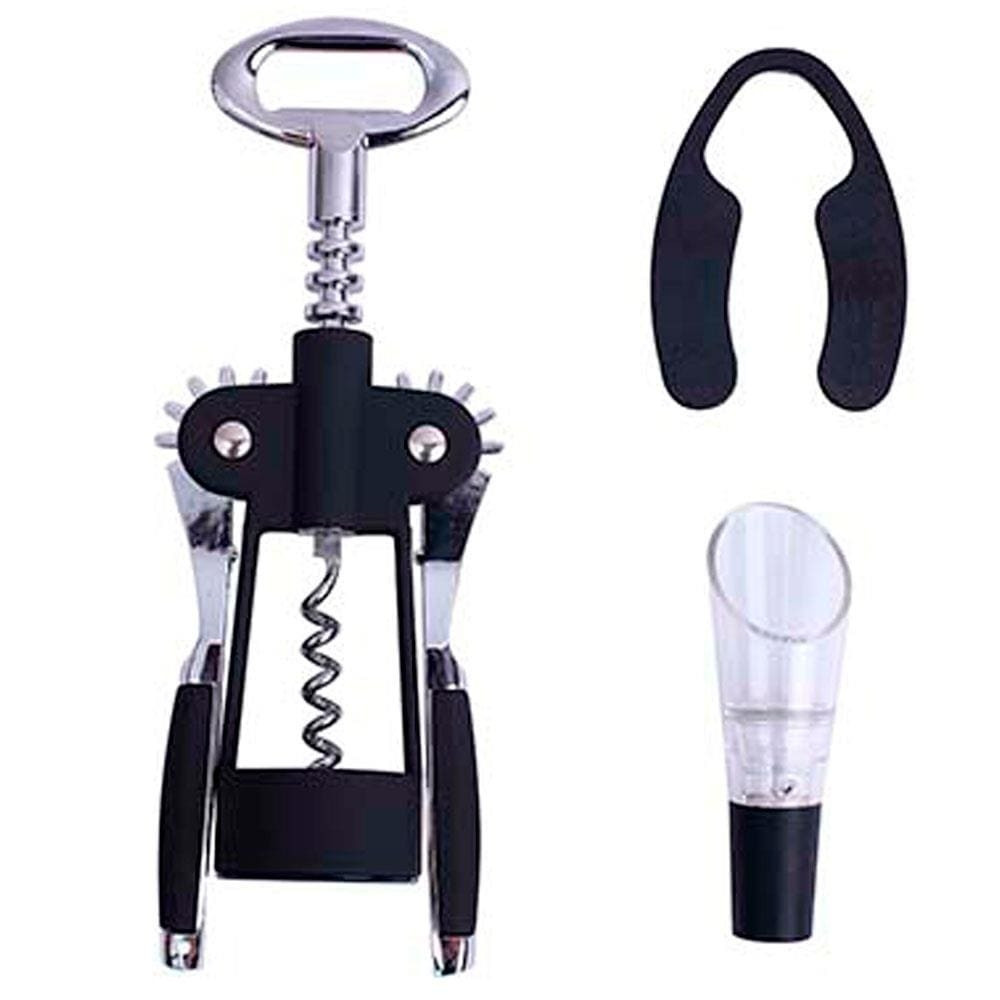 Conjunto 3 Peças para Vinho Dynasty com Saca Rolha, Corta Lacre e Aerador