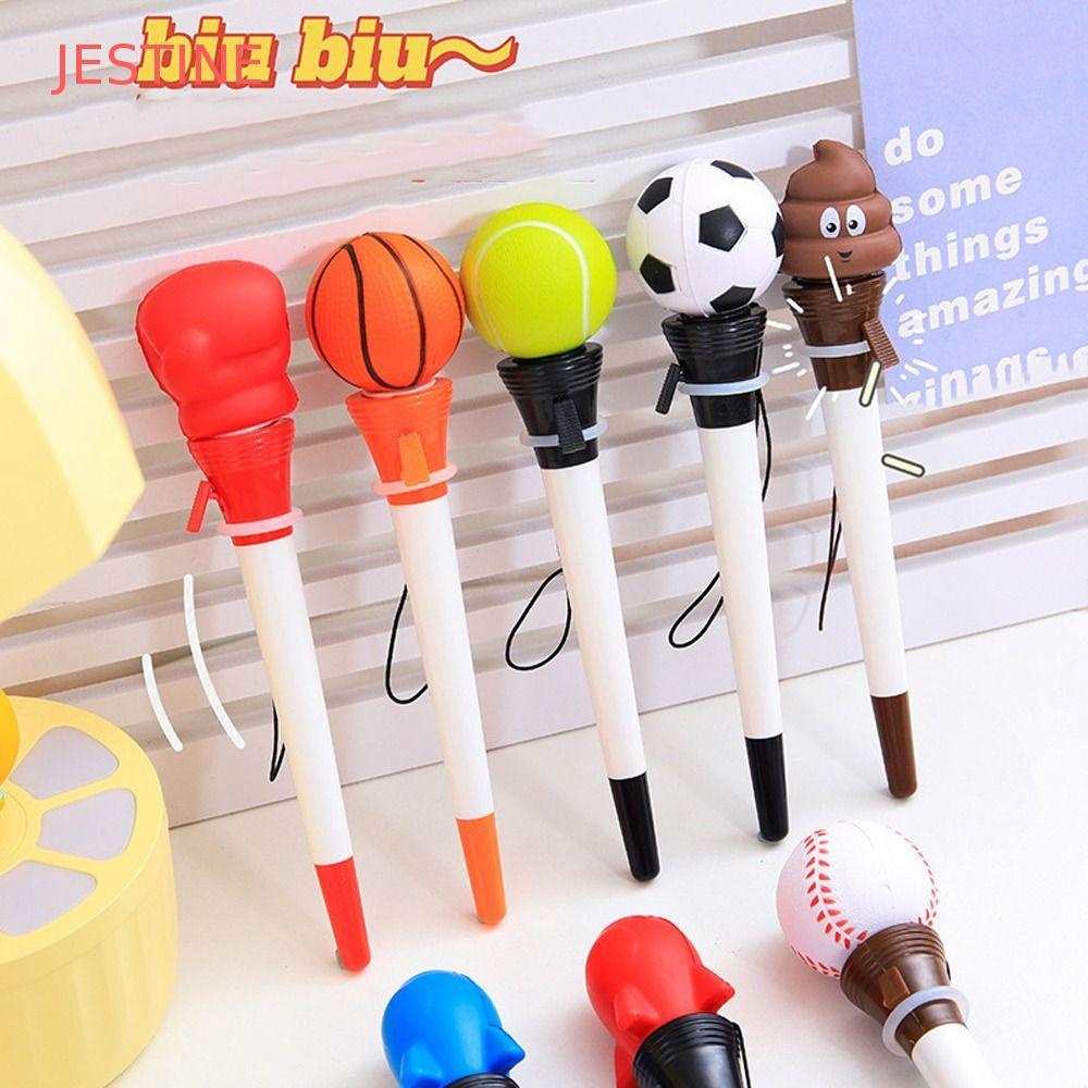 JESTINE Canetas De Gel Engraçadas Fofas De Futebol 0.5 Mm Rocket Boxing Glove Caneta De Escrita Esferográficas Para Jogo