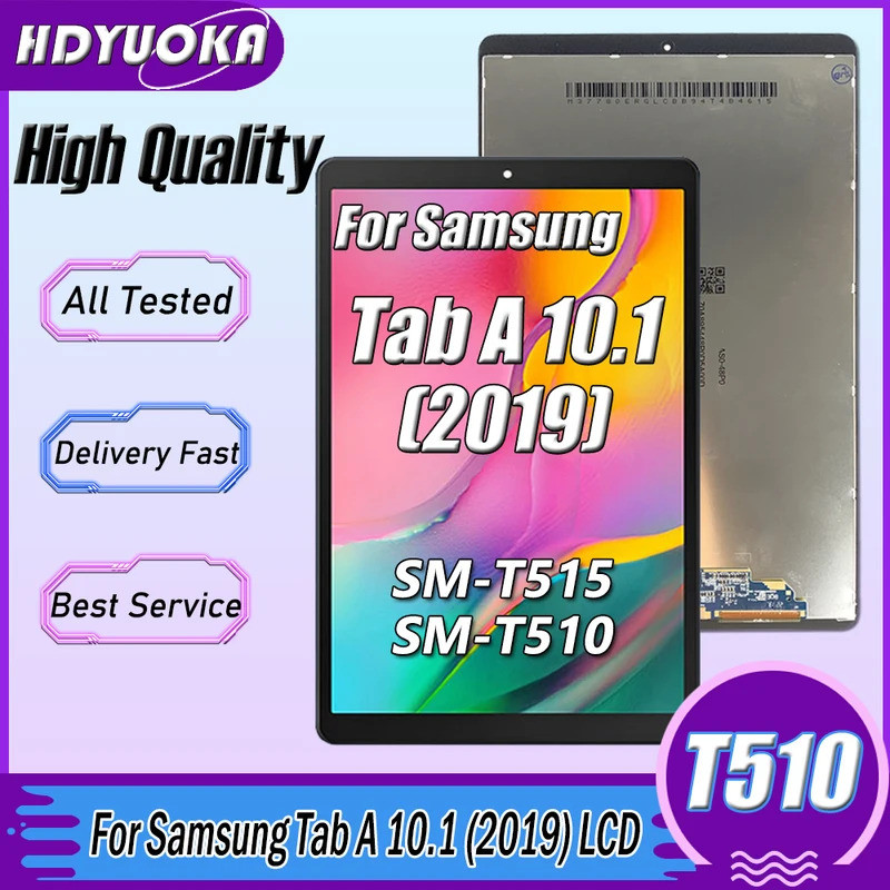 T510 LCD 10.1 " Para Samsung Tab A 10.1 (2019) WIFI T510 SM-T510 T510N Display Com Tela De Toque Digitador Assembléia Su
