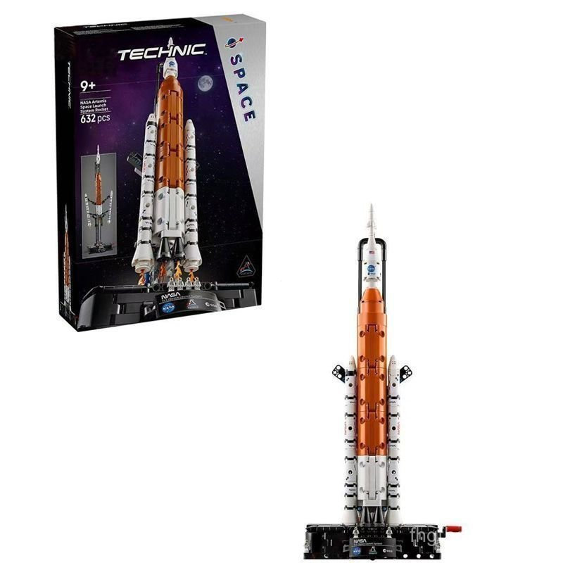 PIUO Compatível com o conjunto mecânico Lego, sistema de lançamento espacial de foguetes da NASA, blocos de montagem edu