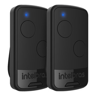 Kit 2 Controles Remoto EP02 de 2 botões para Automatizador de Portão Black Intelbras