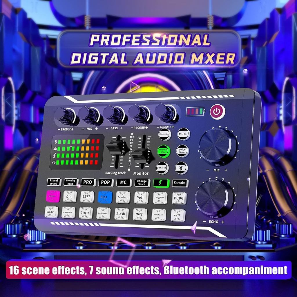 Mixer De Áudio Profissional , Placa De Som Ao Vivo SINWE E Interface Com Efeitos De DJ Trocador De Voz , Equipamento De