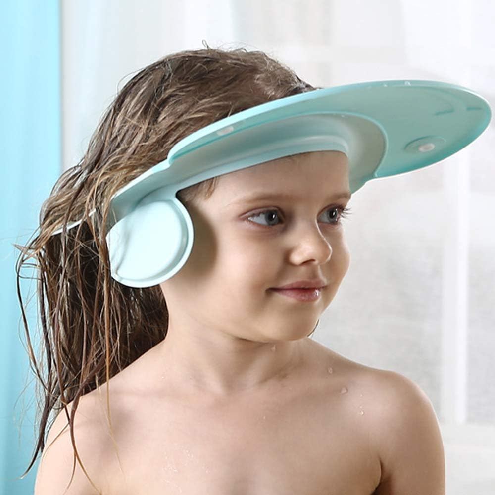 Touca de Banho para Crianças, Protetor de Visor para Lavar o Cabelo, Evita a Entrada de Água nos Olhos e Ouvidos, Protet