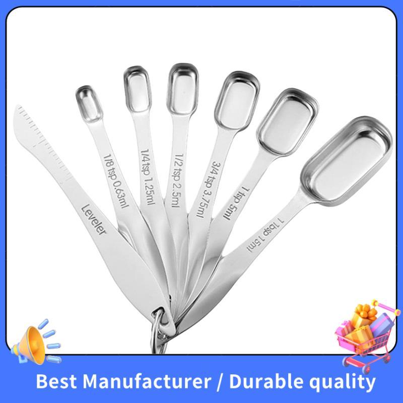 Conjunto De Colher Medidora , De Tempero Com Escala , De Aço Inoxidável , Utensílios De Cozinha