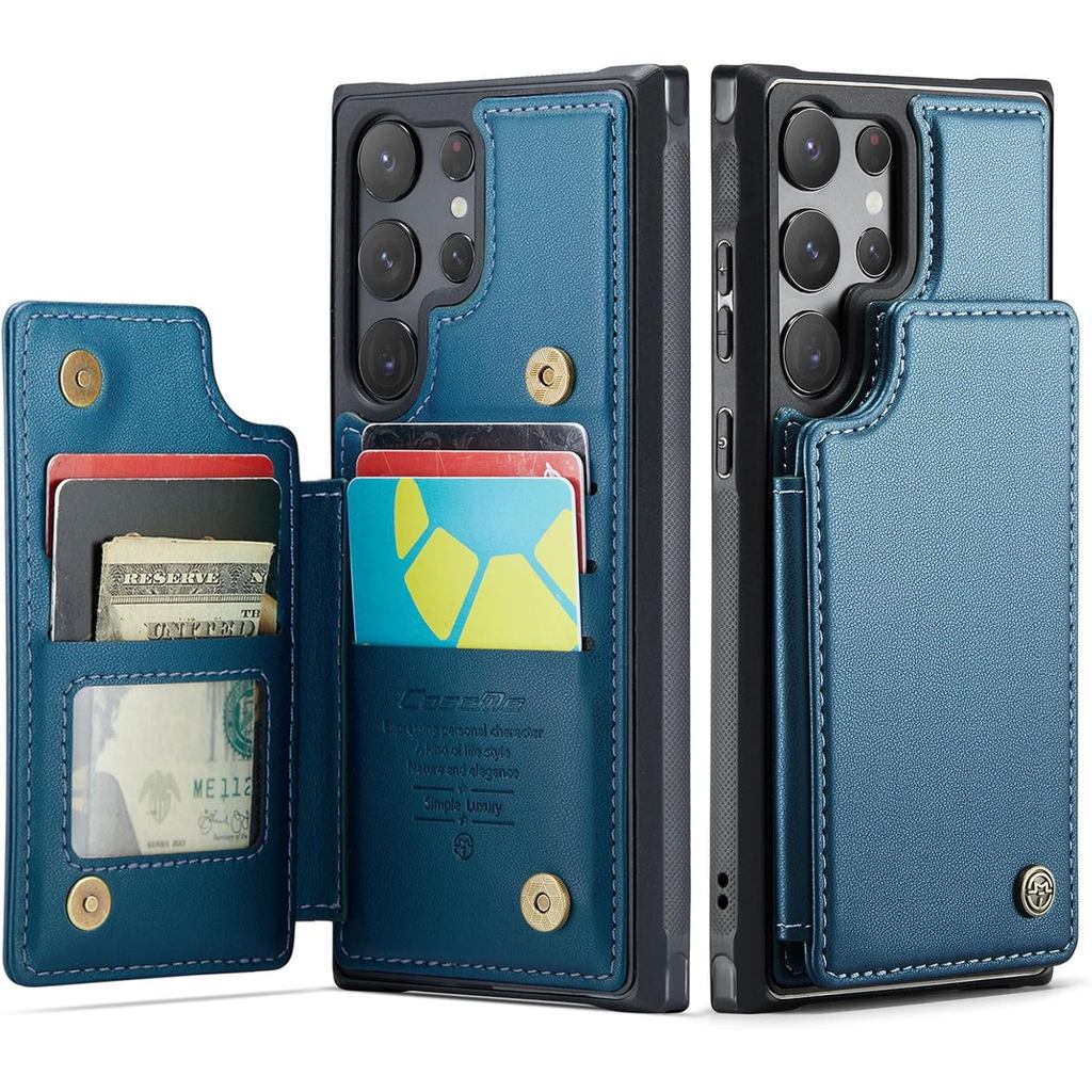 Capa para Samsung Galaxy S23 Ultra com Porta-Cartões, Capa Carteira para Mulhere
