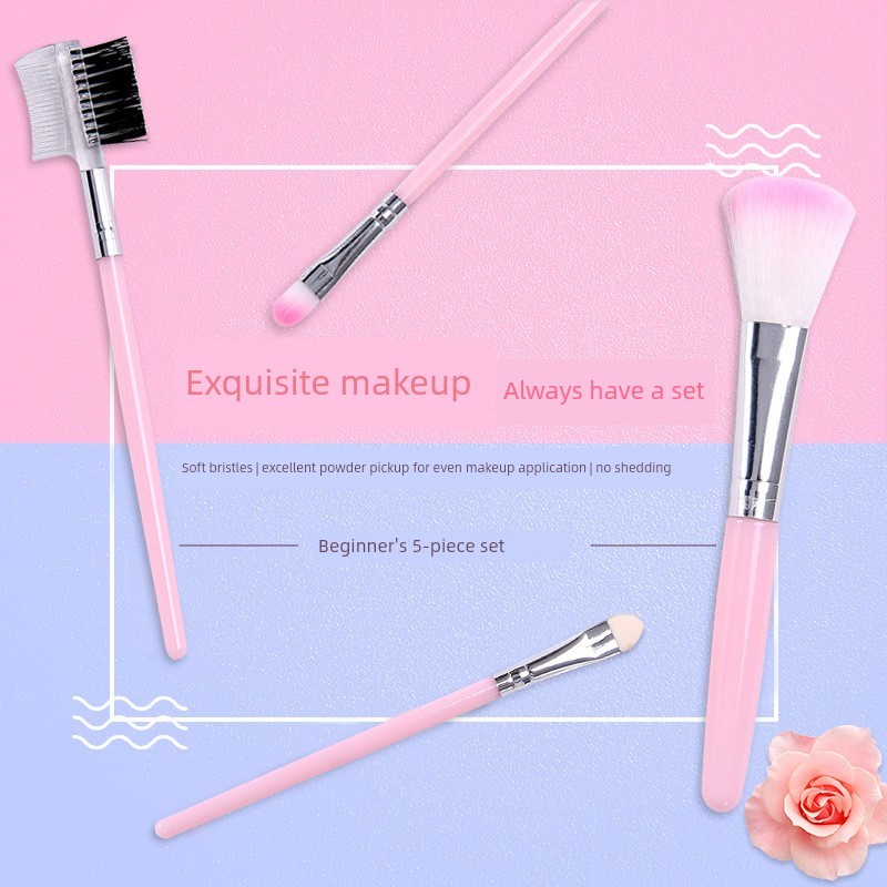 kit pincel maquiagem profissional pincel maquiagem Pincéis de maquiagem portáteis de cerdas macias para iniciantes 5