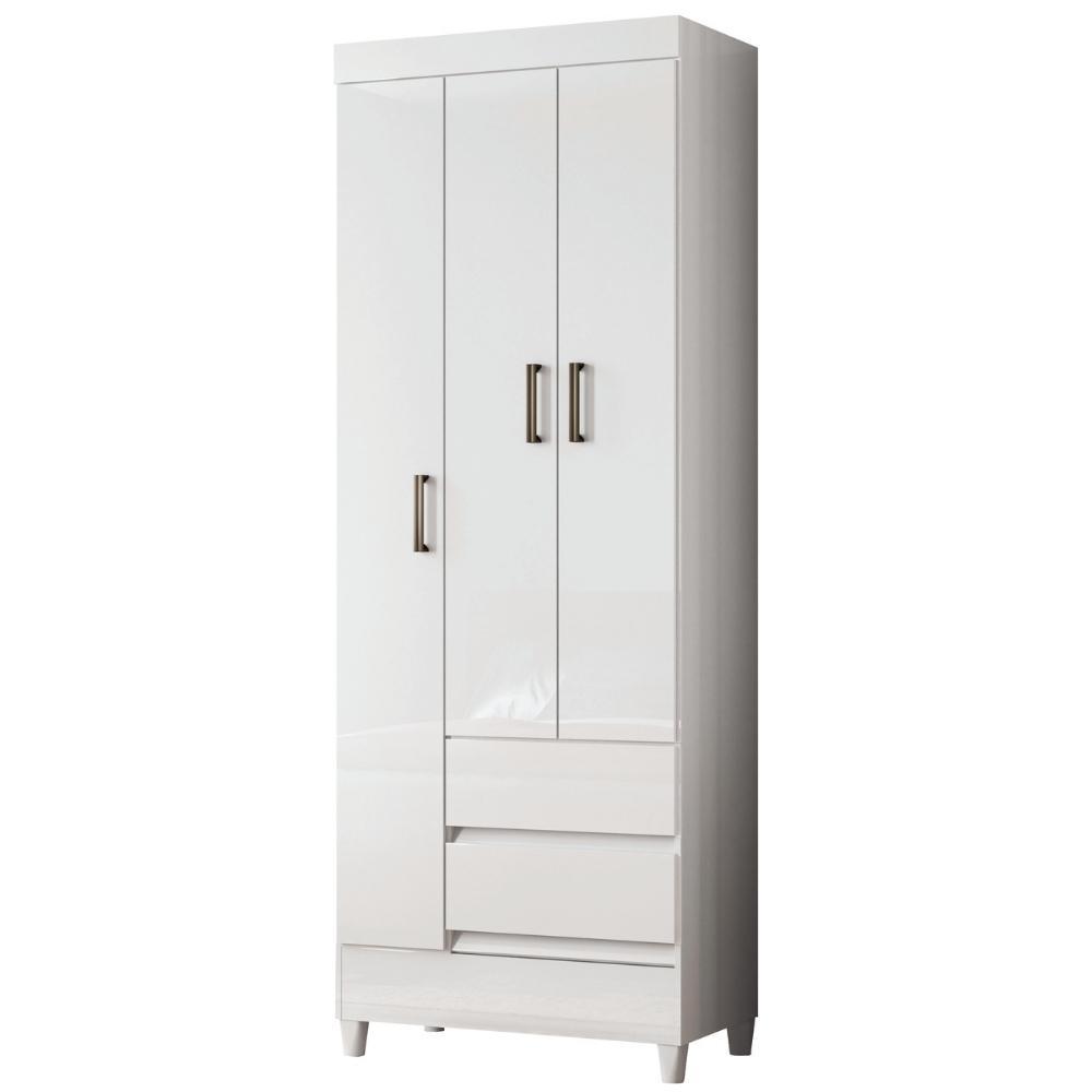 Guarda Roupas Solteiro 3 Portas 2 Gavetas Temis