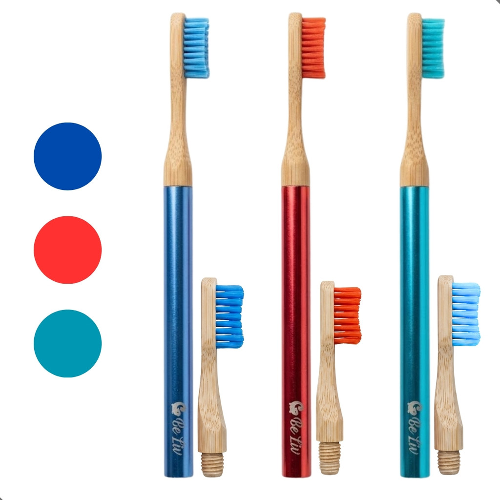 Escova De Dente Be Green  Ecológica Corpo De Alumínio + Refil