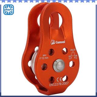 Ployfy Polia de escalada 26KN Liga de alumínio resistente único bloco de corda giratória para equipamentos de 12 mm