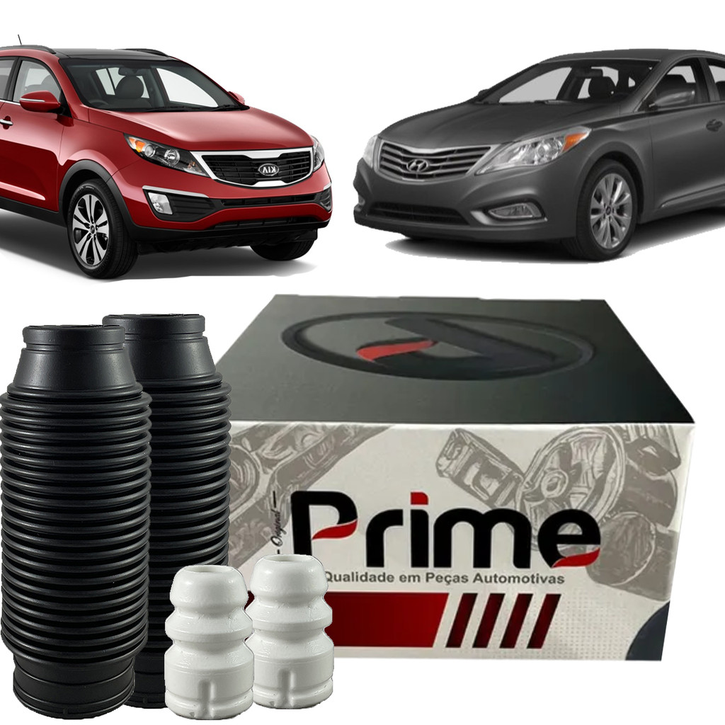 Kit Par Batente Coifa Dianteiro Amortecedor Hyundai Azera Sonata Santa fé IX-35 2010 2011 até 2014