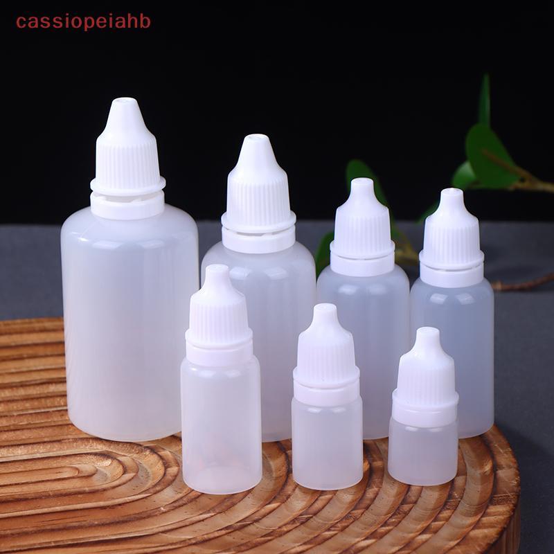(cassiopeiahb) 10 Pcs 5/10/15/20/30/50ml Frasco Conta-Gotas De Plástico Vazio Para Pintura De Óleo De Beleza Recarregáve