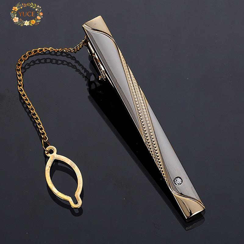 YUCE Masculino Metal Simples Netie Bule Ouro Prata Cor Gravata Barra Fecho Clipe Braçadeira Laços Pino Moda Requintado J