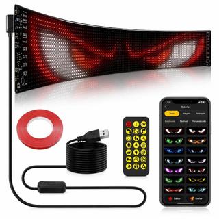 Painel de Led Olhos Com Display Led Flexível Programável Dobrável Controle Para Carro Caminhão Loja