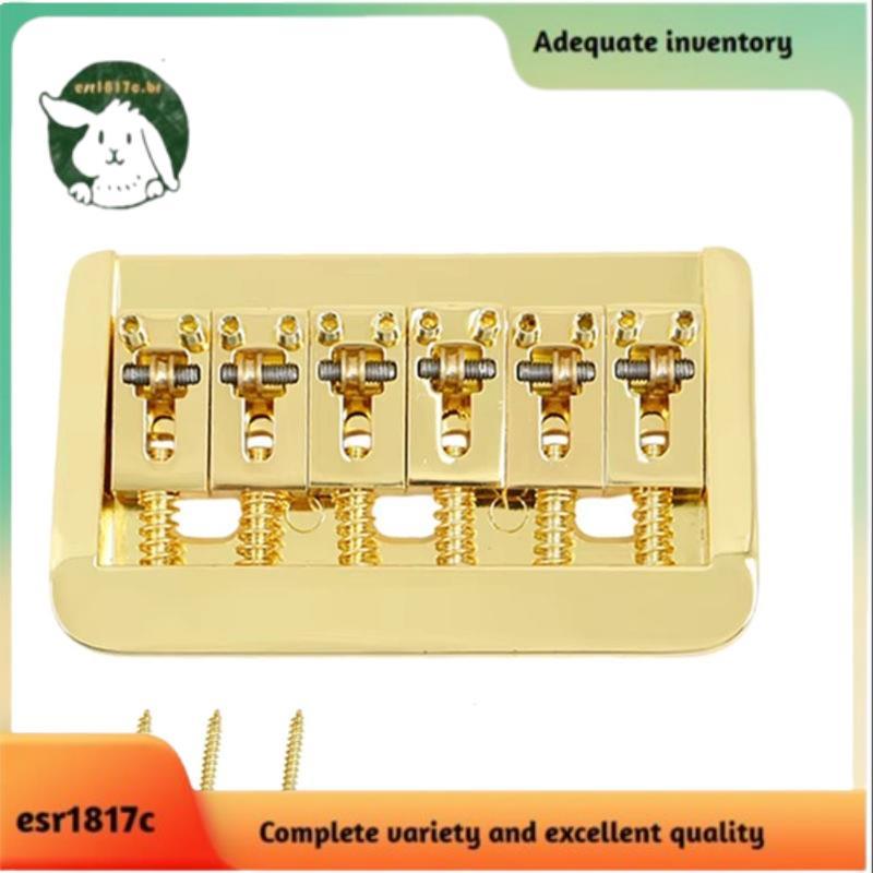 Ponte Fixa 6 Cordas Rolo Sela Ajustável Guitarra Elétrica Hardtail Peça De Reposição