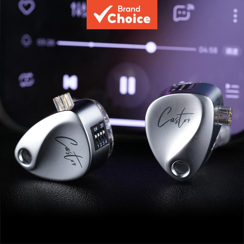 KZ Castor Fones De Ouvido Com Fio Capa De Liga Dual Dynamic Driver Earsets HiFi