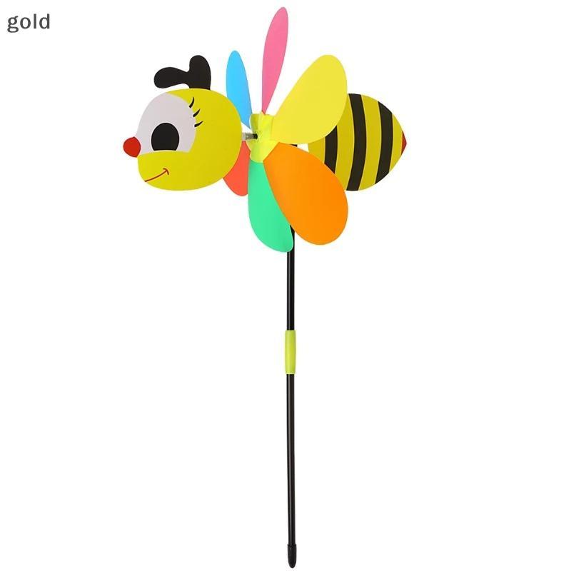 Venda De Ouro 3D Grande Animal Abelha Moinho De Vento Girador Giratório Quintal Decoração De Jardim São