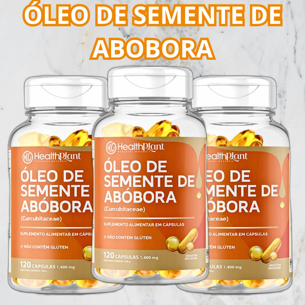 Óleo de Semente de Abóbora em Capsulas 1000mg - 120 Capsulas 100% Natural