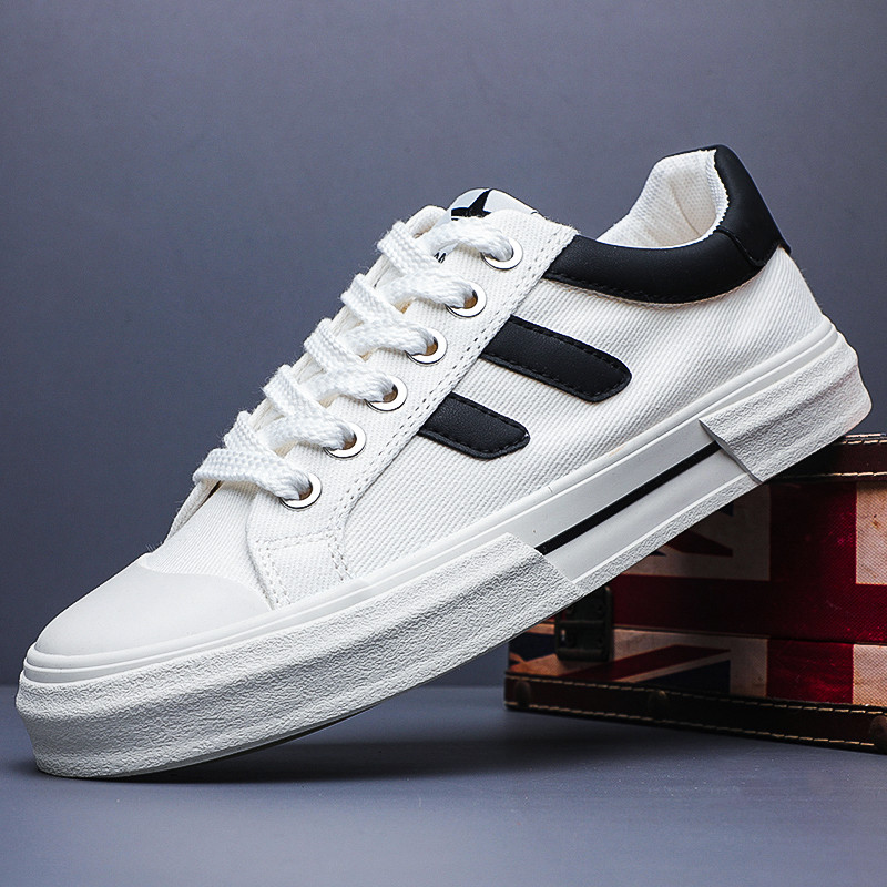 Sapatos masculinos da moda bonito estudante sapatos casuais rendas verão respirável All-Match sapatos de lona masculino