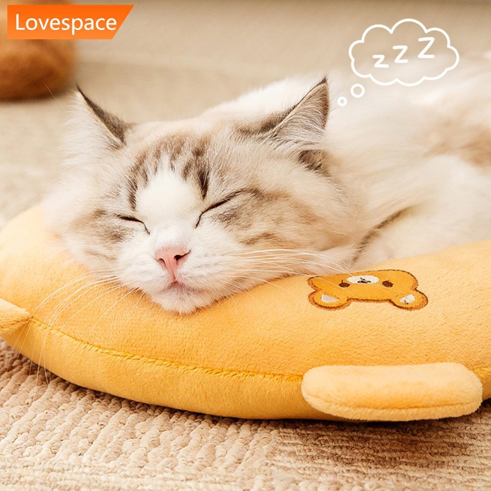 LS-STORE Travesseiro Pequeno Para Gatos De Estimação Cães Tapete De Dormir Protetor De Pescoço Em Forma De U Macio E Gro