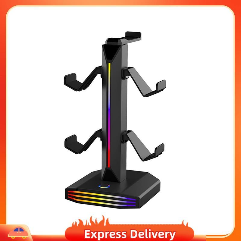[Entrega Rápida BRY8] Para PC Mesa Gaming Headset Holder Controlador Suporte RGB Rack De Fone De Ouvido Console Gamer Co