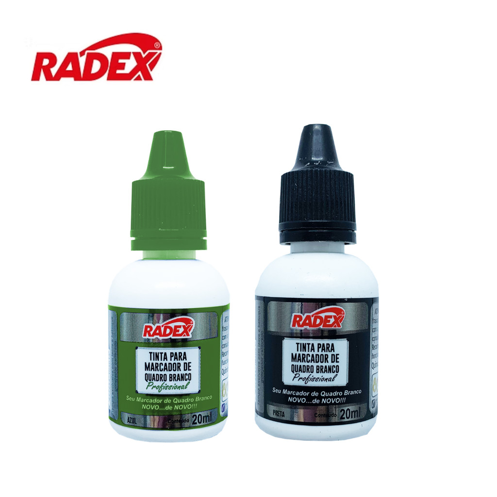Kit Com 2 Reabastecedores Para Quadro Branco - RADEX Cor:Verde+Preto