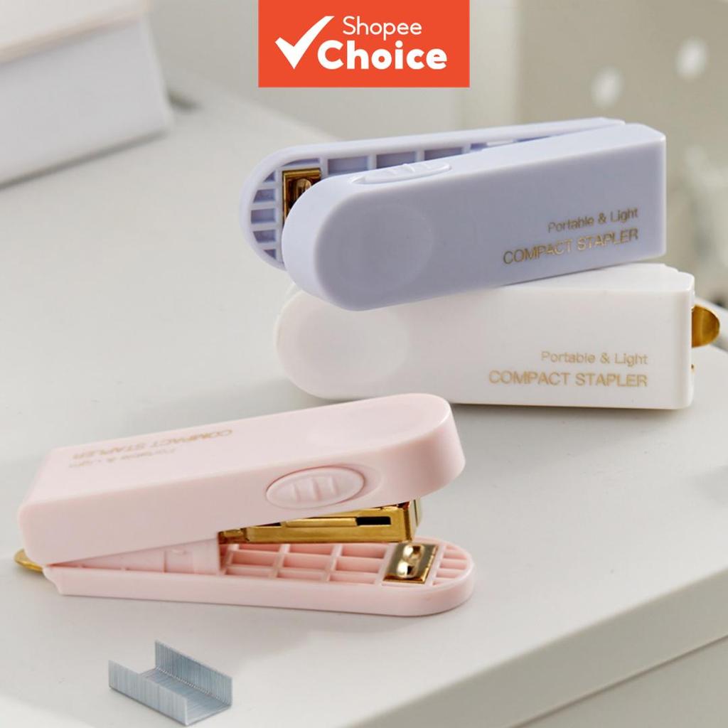 Conjunto portátil de mini grampeador KW triO, grampos de mesa para escritório, ferramenta de encadernação, artigos de