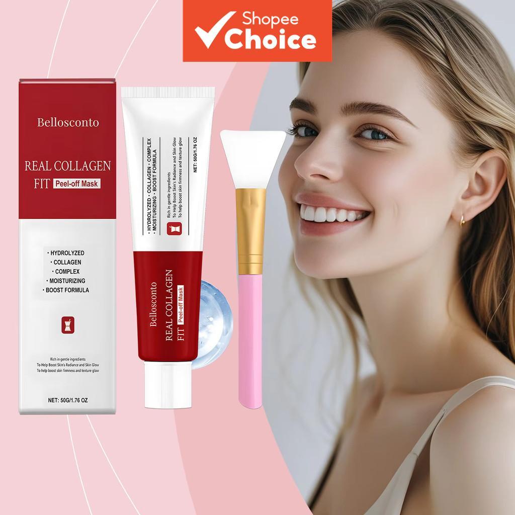 Máscara de Colágeno Descascável Limpa Poros Esfoliante Remove Cravos Reduz Oleosidade Ilumina a Pele Hidrata Máscaras