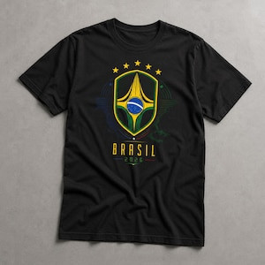 Camiseta Masculina Feminina Oversized Brasil 2026 Estampa Bandeira Seleção Brasileira Streetwear