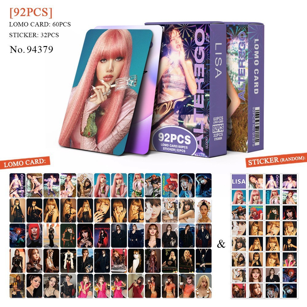 Estoque pronto 92 folhas Lisa Novo cartão fotográfico especial ALTER EGO Auto-impressão Foto KPOP Mercadoria LOMO Photoc