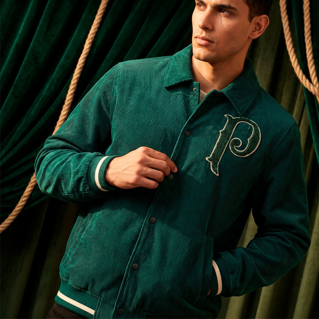 Jaqueta Palmeiras Veludo Cotelê Retrô Masculina Masculina Oficial