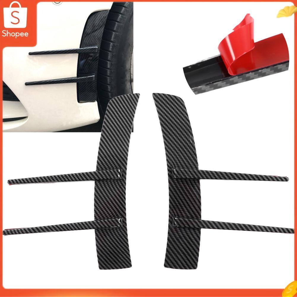 Hap Aleta do para-choque dianteiro anti desbotamento 2 peças, spoiler lateral estilo fibra de carbono resistente ao