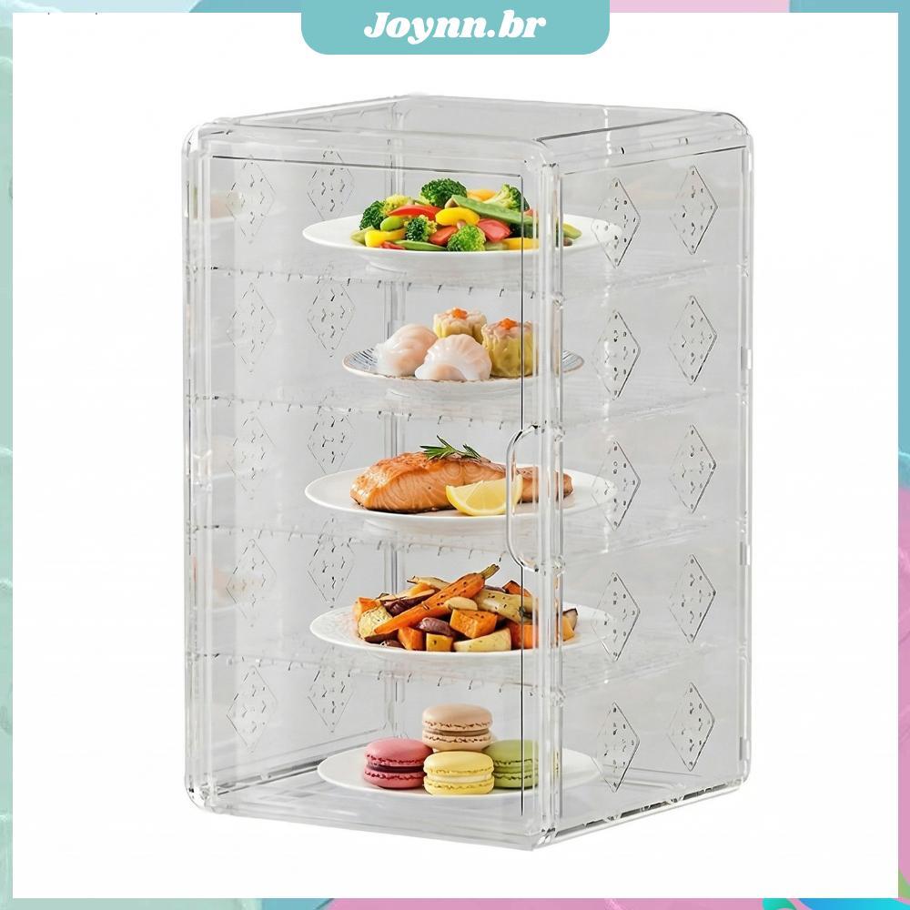 Vitrine De Pastelaria De Plástico Transparente Com Porta Magnética Recipiente De Armazenamento De Pão Para Balcão De Coz