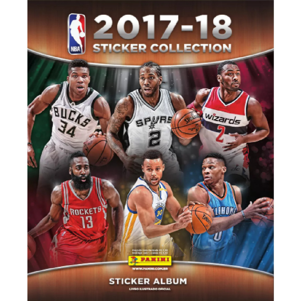 Álbum Incompleto Ilustrado NBA 2017-18 246 Figurinhas Coladas - Liv