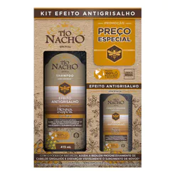 Kit Tío Nacho Efeito Antigrisalho Shampoo Antiqueda 415ml e Condicionador Antiqueda 200ml