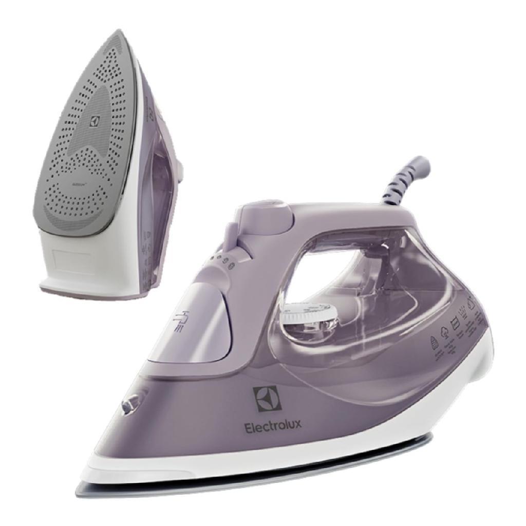 Electrolux Ferro de Passar Seco e vapor antiaderente base ceramica Glissium vapor vertical extra alta capacidade 1500W lavanda ESI50 220v