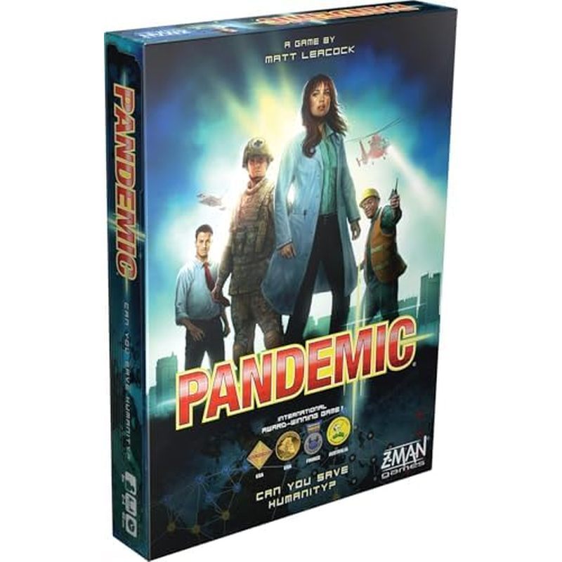 Asmodee Pandemic Board Game (Base Game) - A Cooperative Battle to Save Humanity, Strategy Game for Kids and Adults, Ages