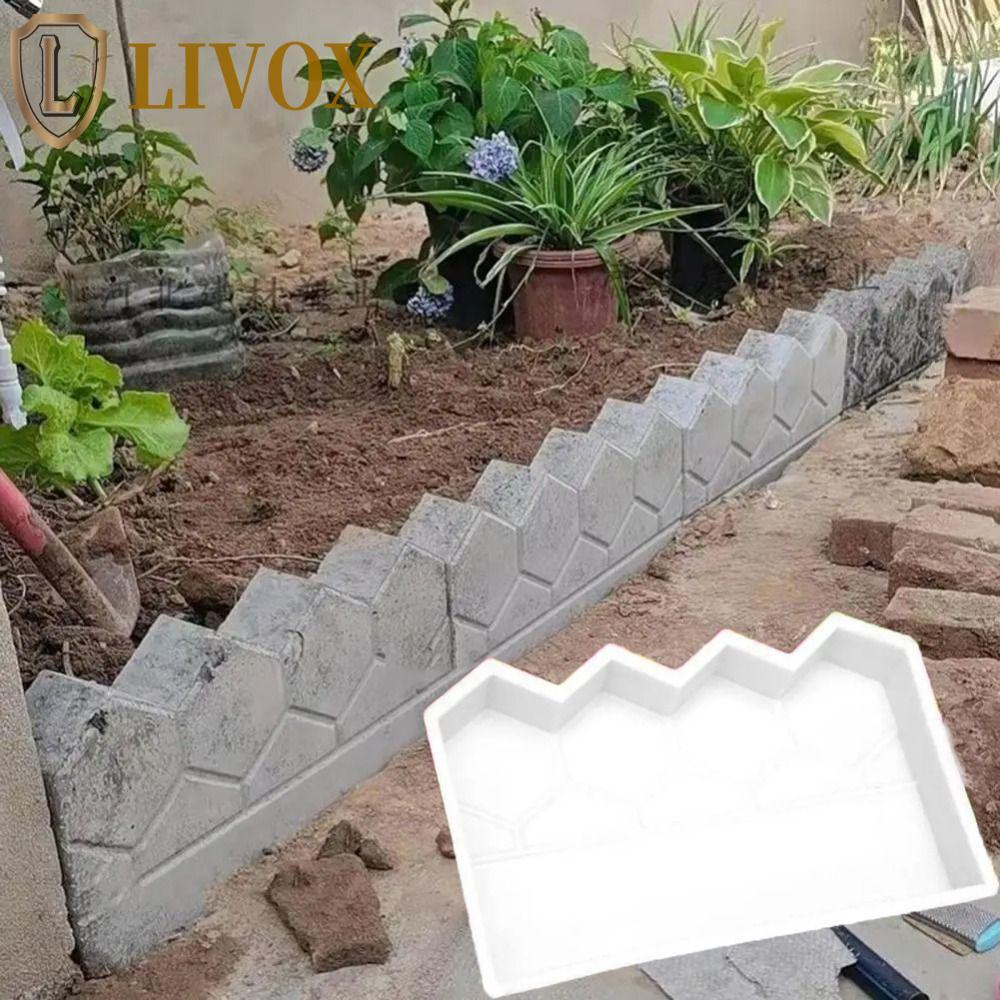 Molde De Tijolo De Cimento Para Cerca De Jardim LIVOX , Decorativo Antigo Reutilizável , Plástico