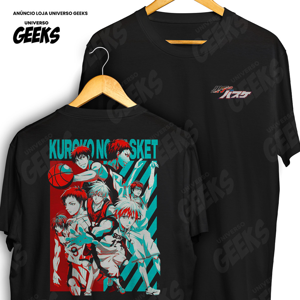 Camiseta Frente E Verso Kuroko Tetsuya Taiga Kagami Time Seirin Basquete Camisa De Anime 100% Algodão